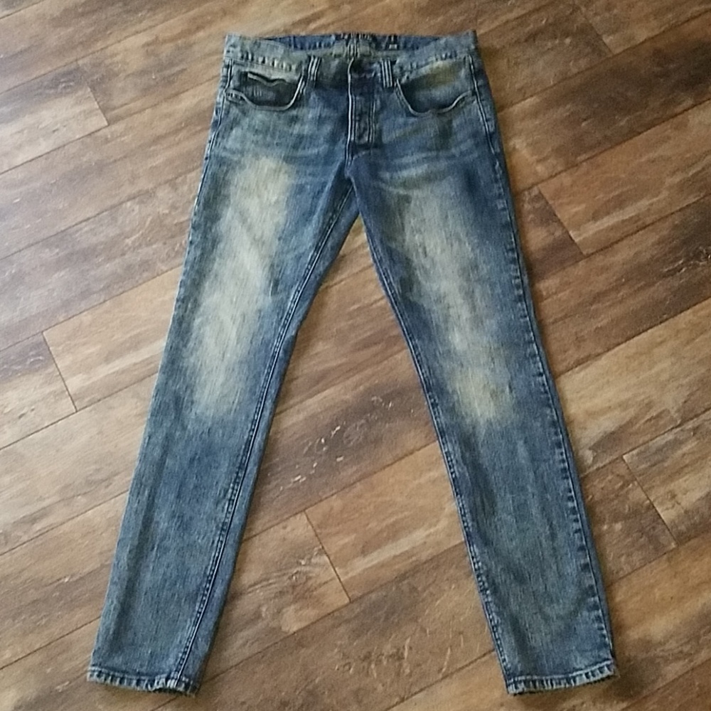 Mens XXX Rude Button Up Jeans Sz 32x32